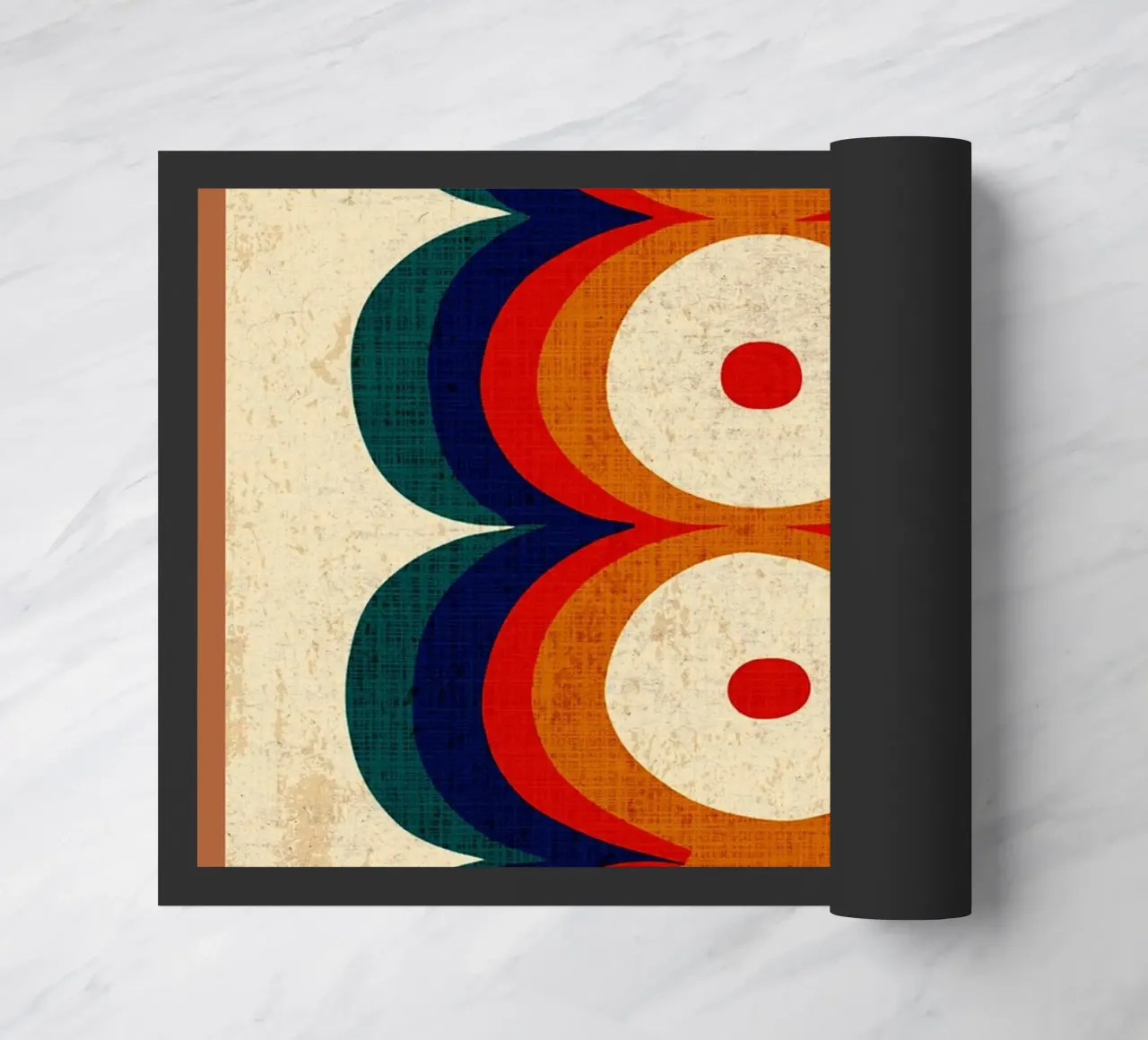 Retro Circle Pattern doormat by Andrew S Morrison
