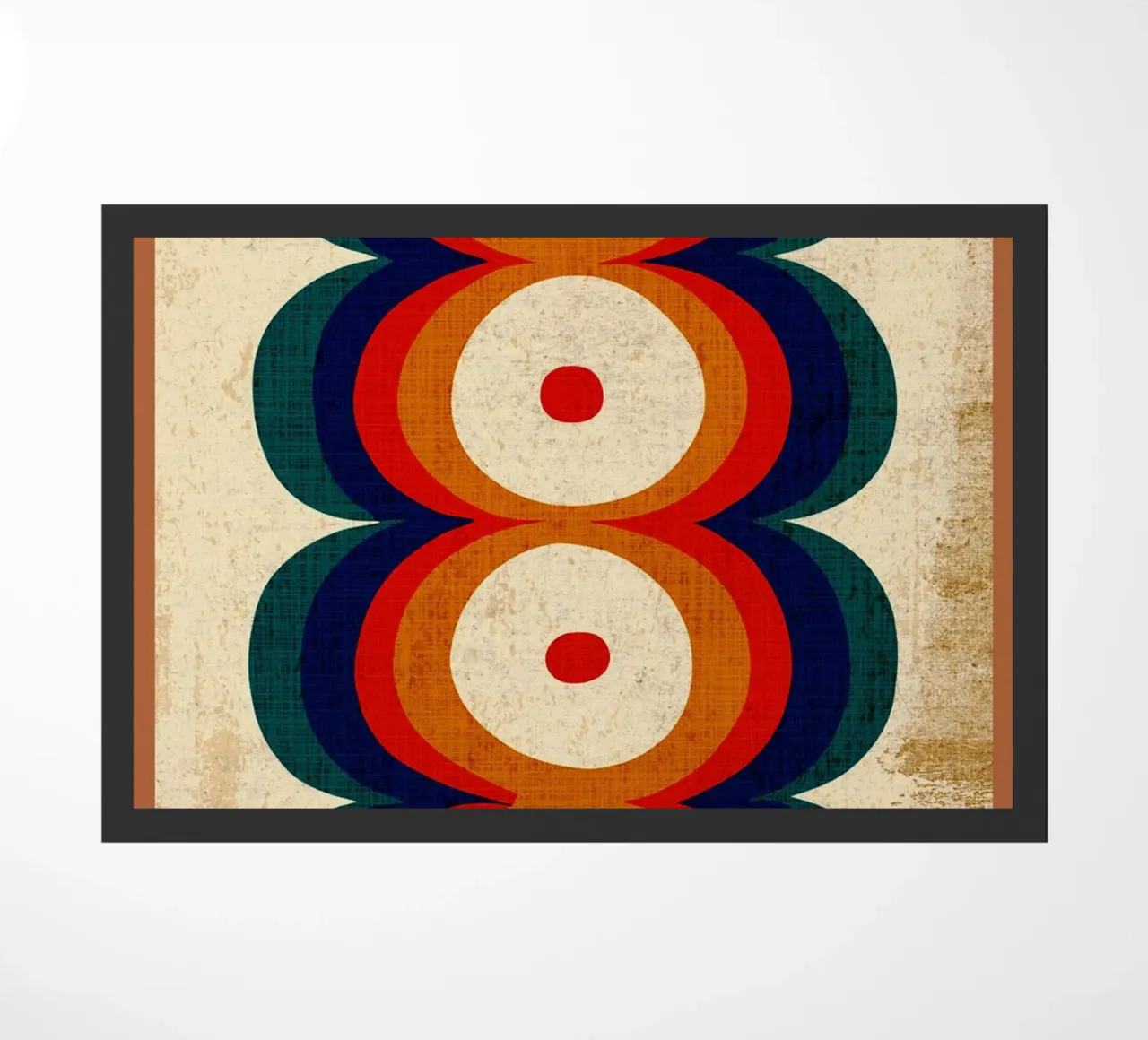 Retro Circle Pattern doormat by Andrew S Morrison