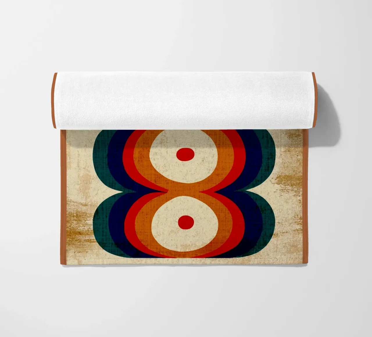 Retro Circle Pattern beach towel by Andrew S Morrison