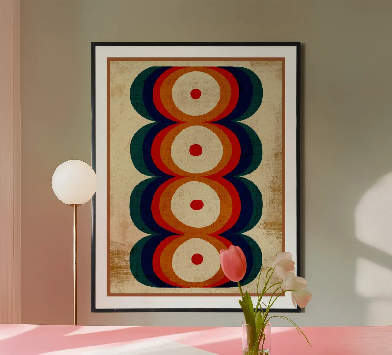 Retro Circle Pattern hahnemühle by Andrew S Morrison