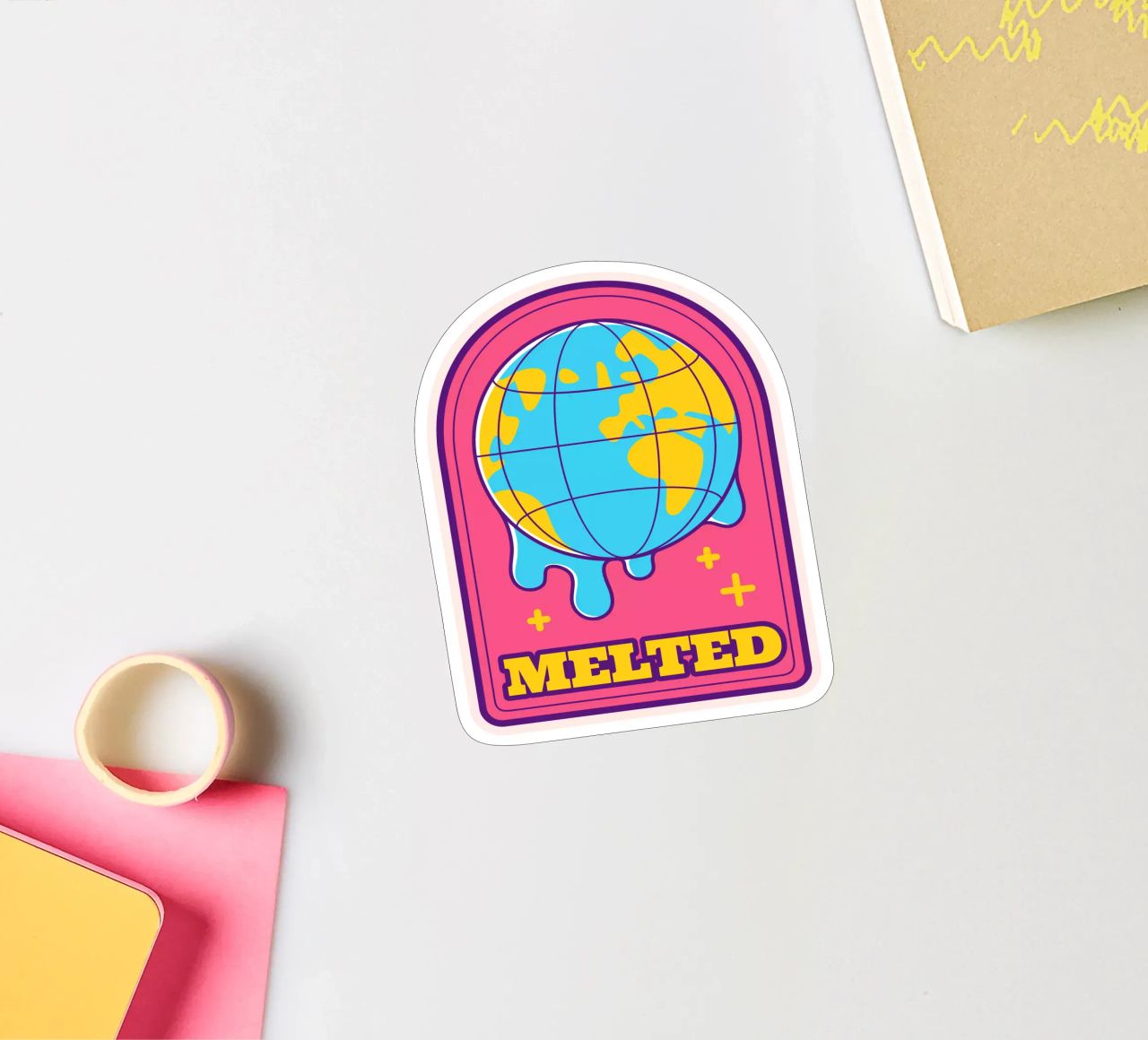 melted earth autocollant de Sticker King