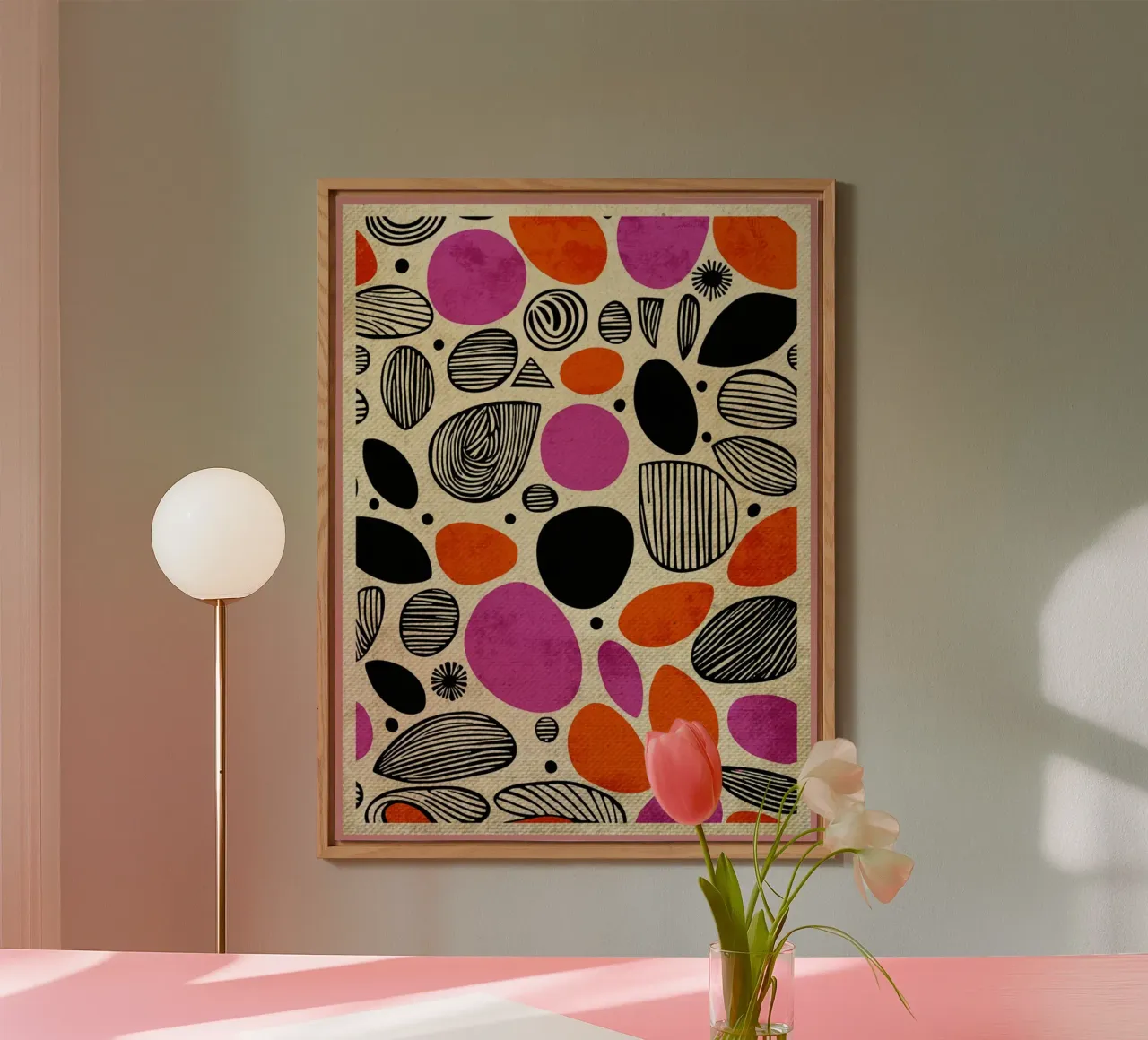Magenta Orange Design alluminio dibond da Terry Jason Kratz