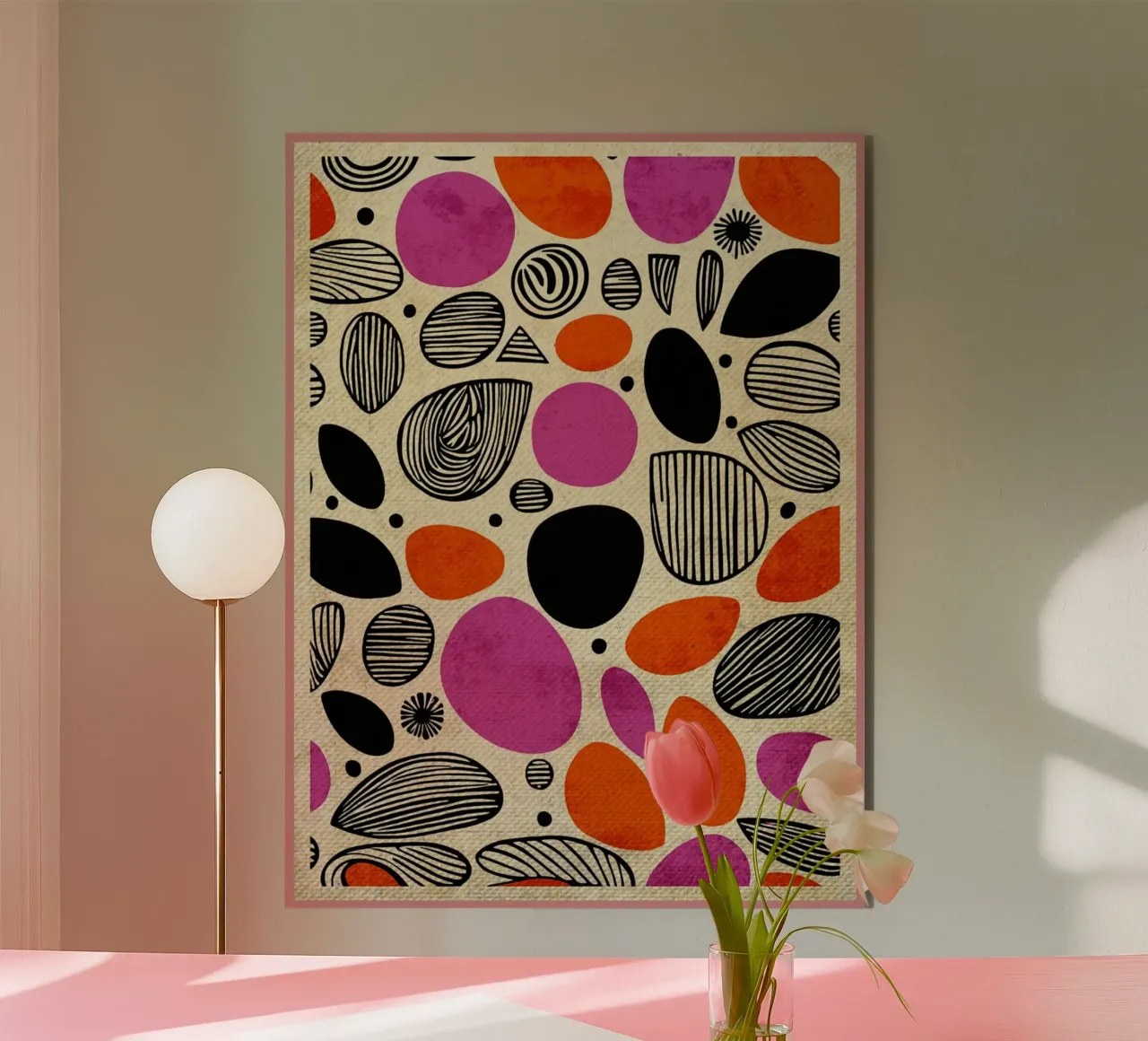 Magenta Orange Design alluminio dibond da Terry Jason Kratz