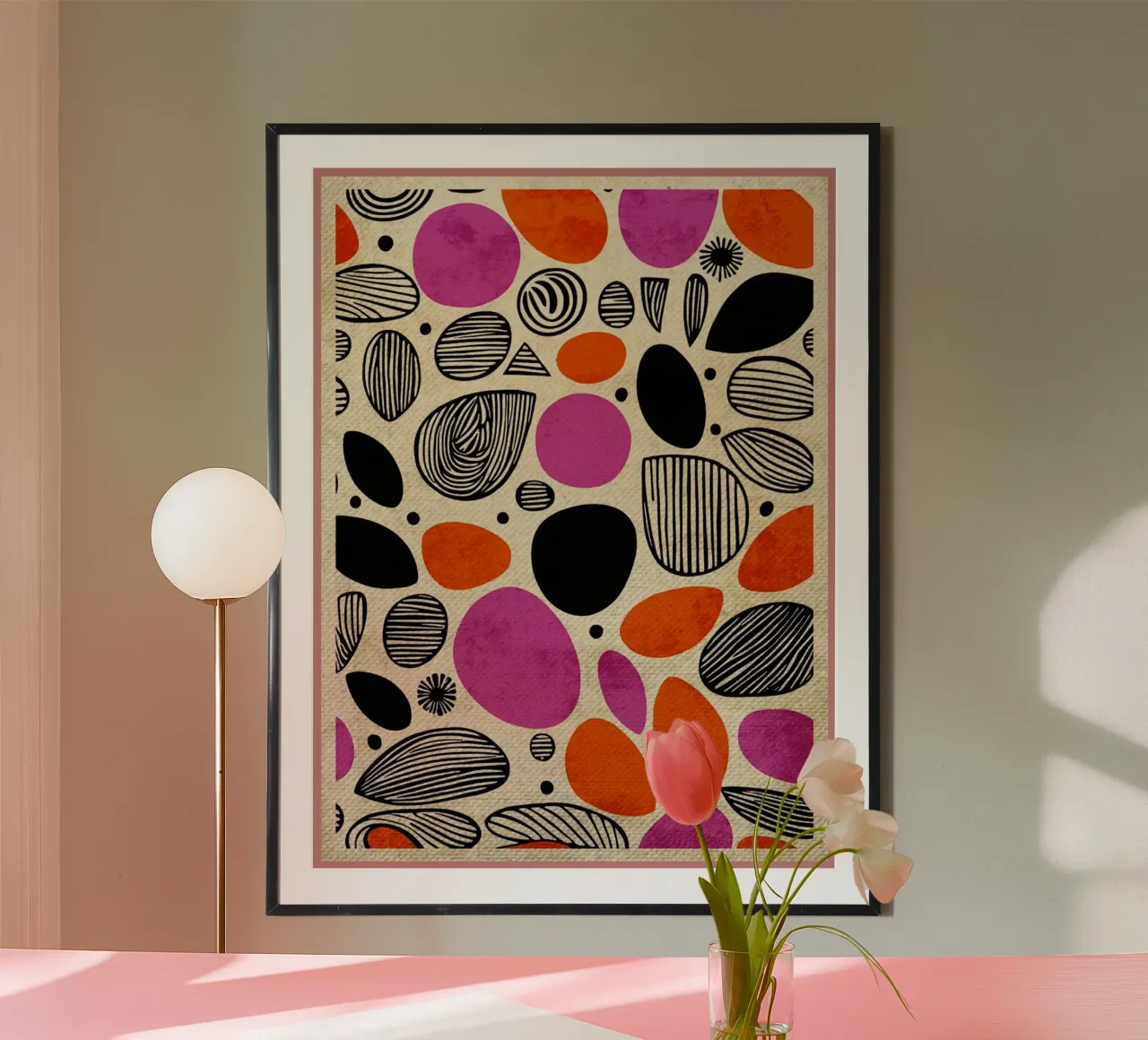 Magenta Orange Design carta hahnemühle da Terry Jason Kratz
