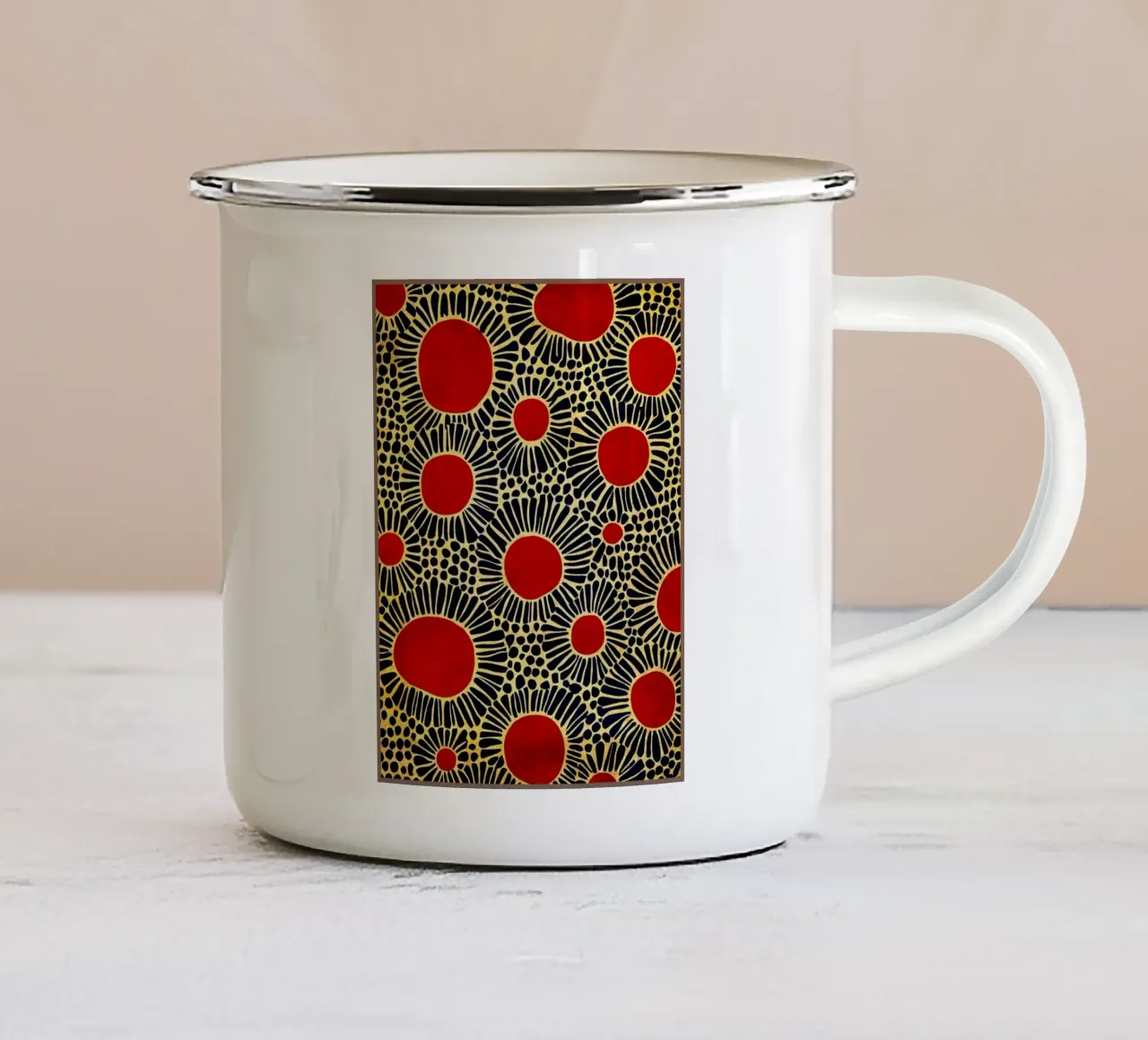 Etno Design astratto blu tazza in smalto da DanielDesign