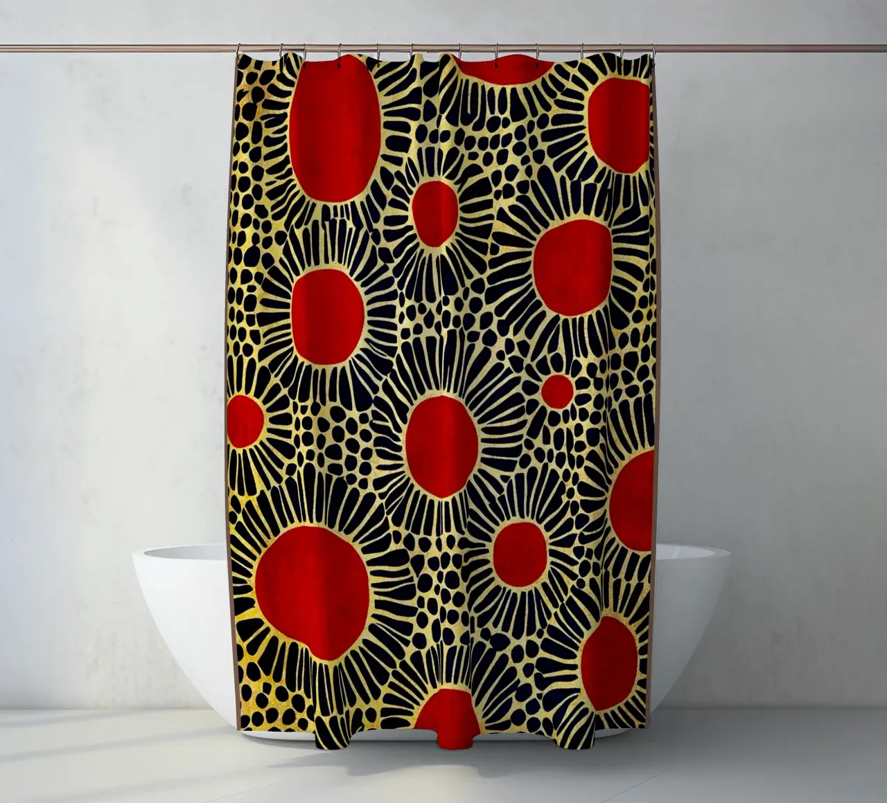 Etno Abstract Blauw Ontwerp douchegordijn van DanielDesign
