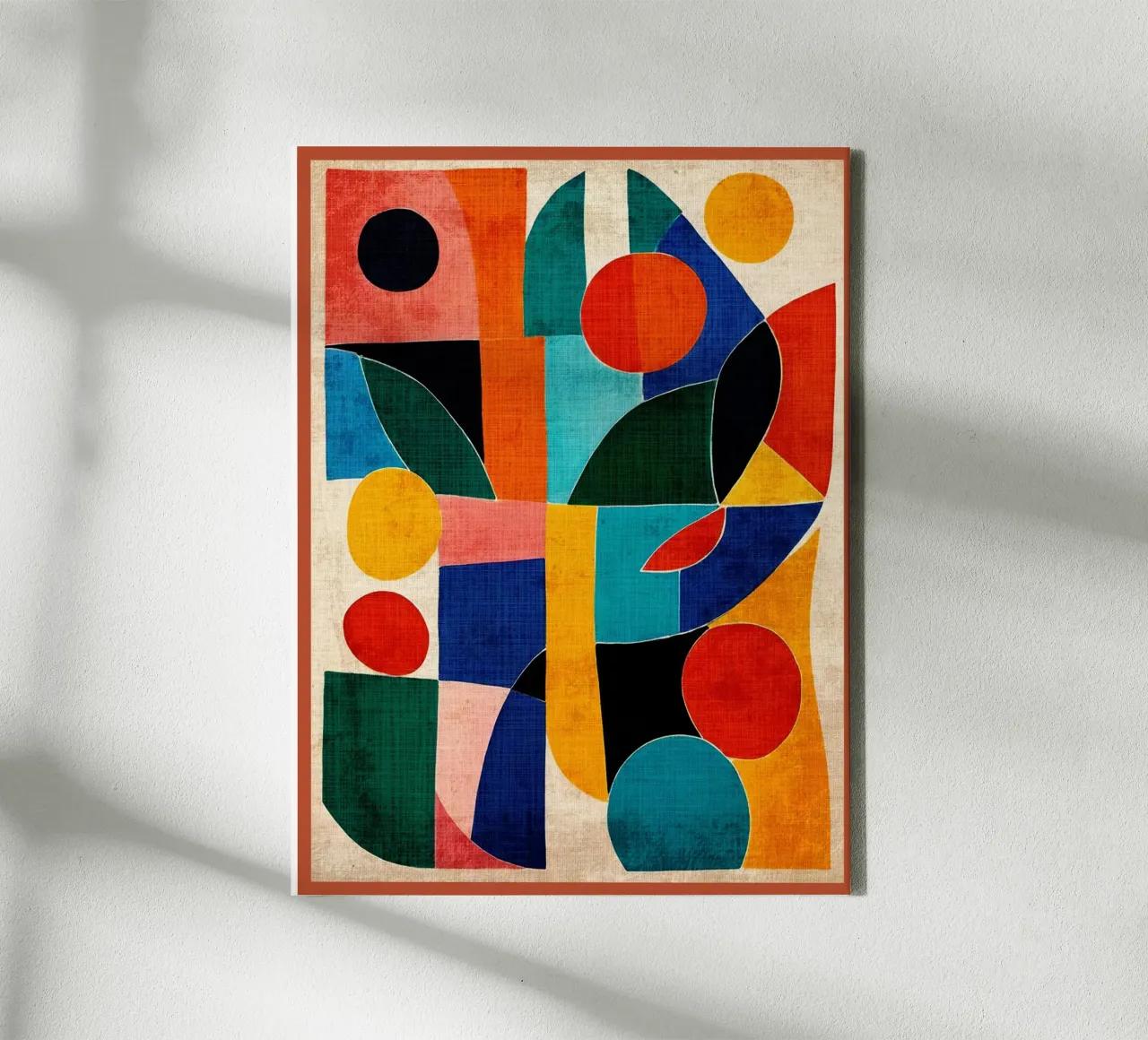 Kleurrijk abstract kunstwerk canvas met Baklijst van DanielDesign