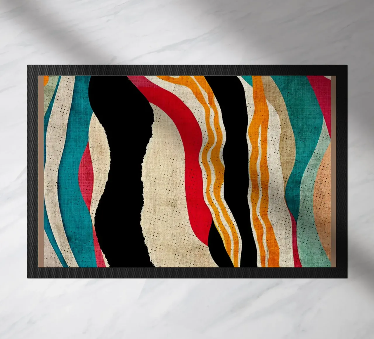 Colorful Abstract Art doormat by DanielDesign