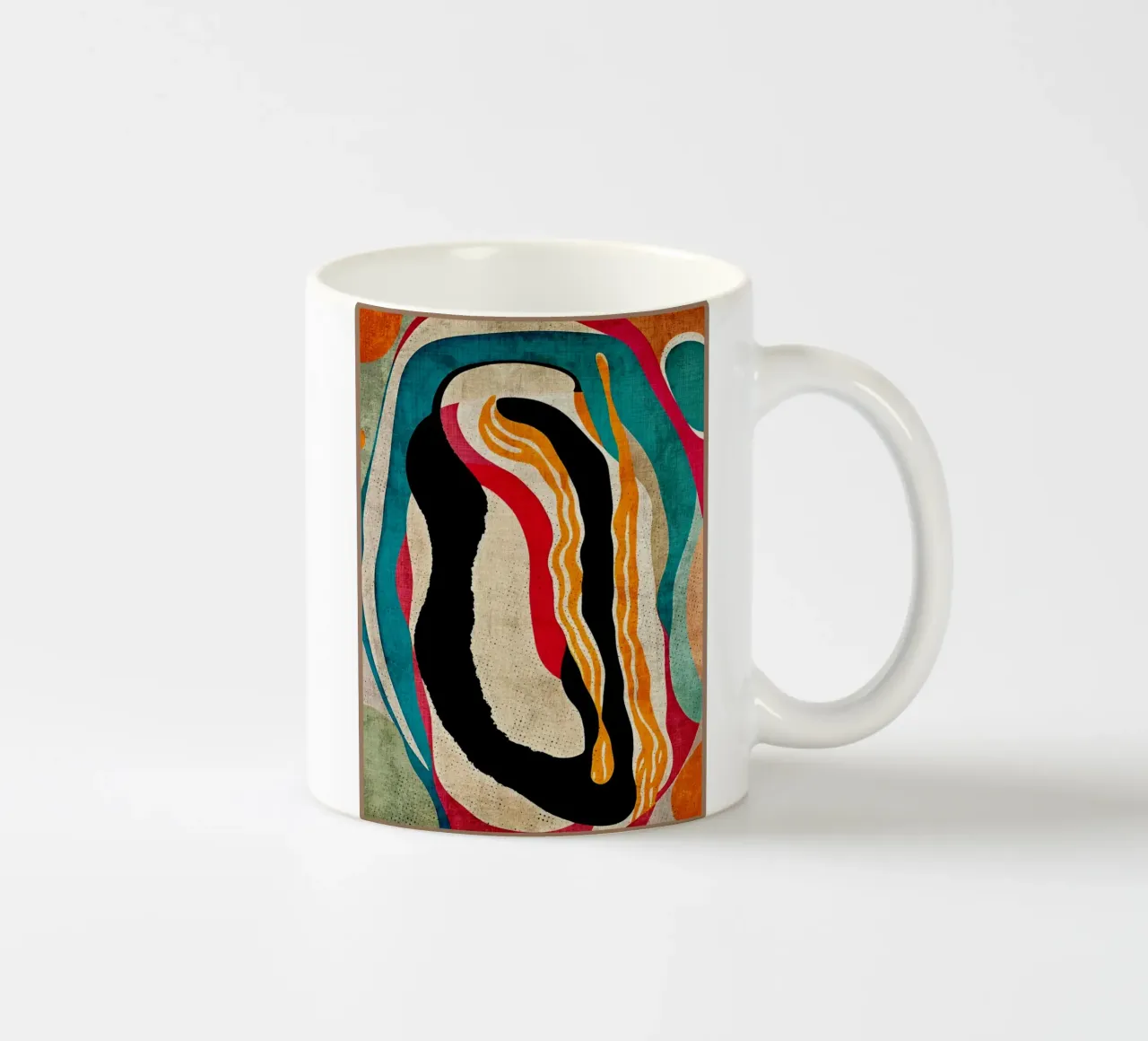Kleurrijke abstracte kunst keramische mok van DanielDesign