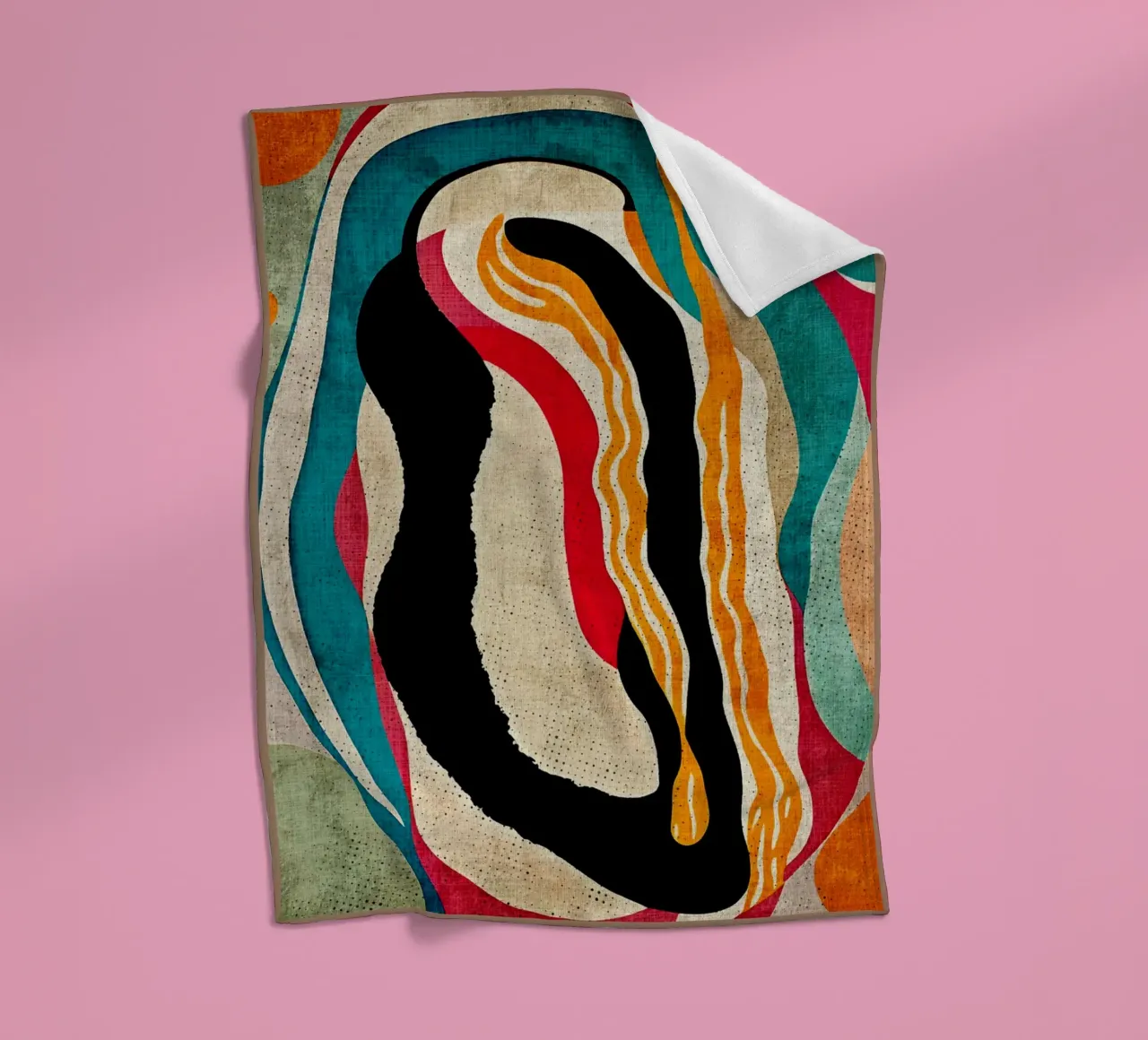 Colorful Abstract Art fleece blanket by DanielDesign