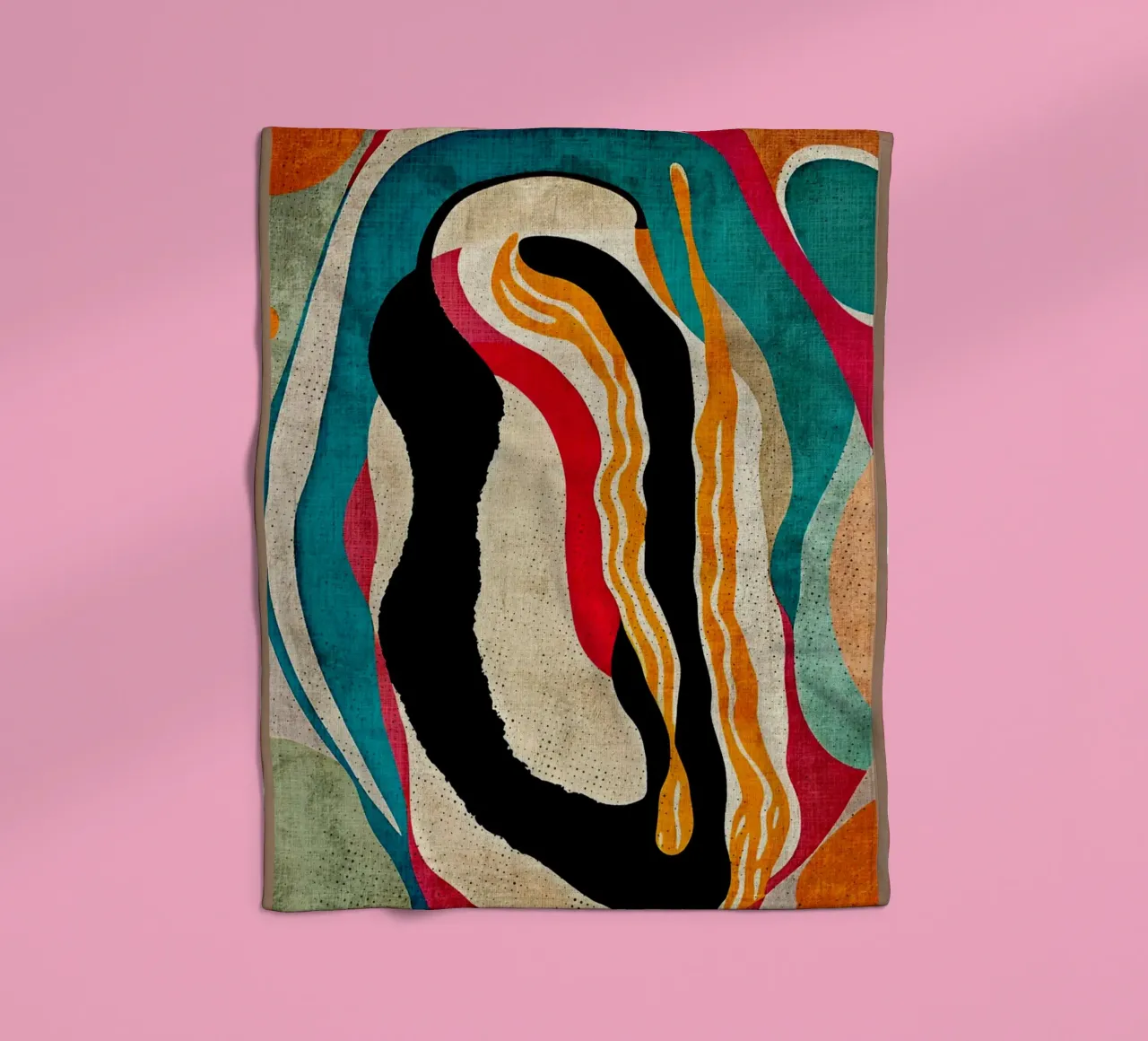 Colorful Abstract Art fleece blanket by DanielDesign