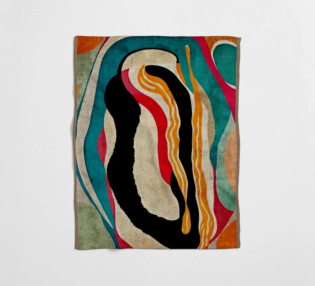 Colorful Abstract Art fleece blanket by DanielDesign