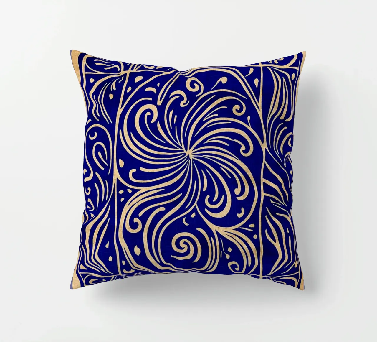 Arte astratta blu cobalto cuscino da DanielDesign