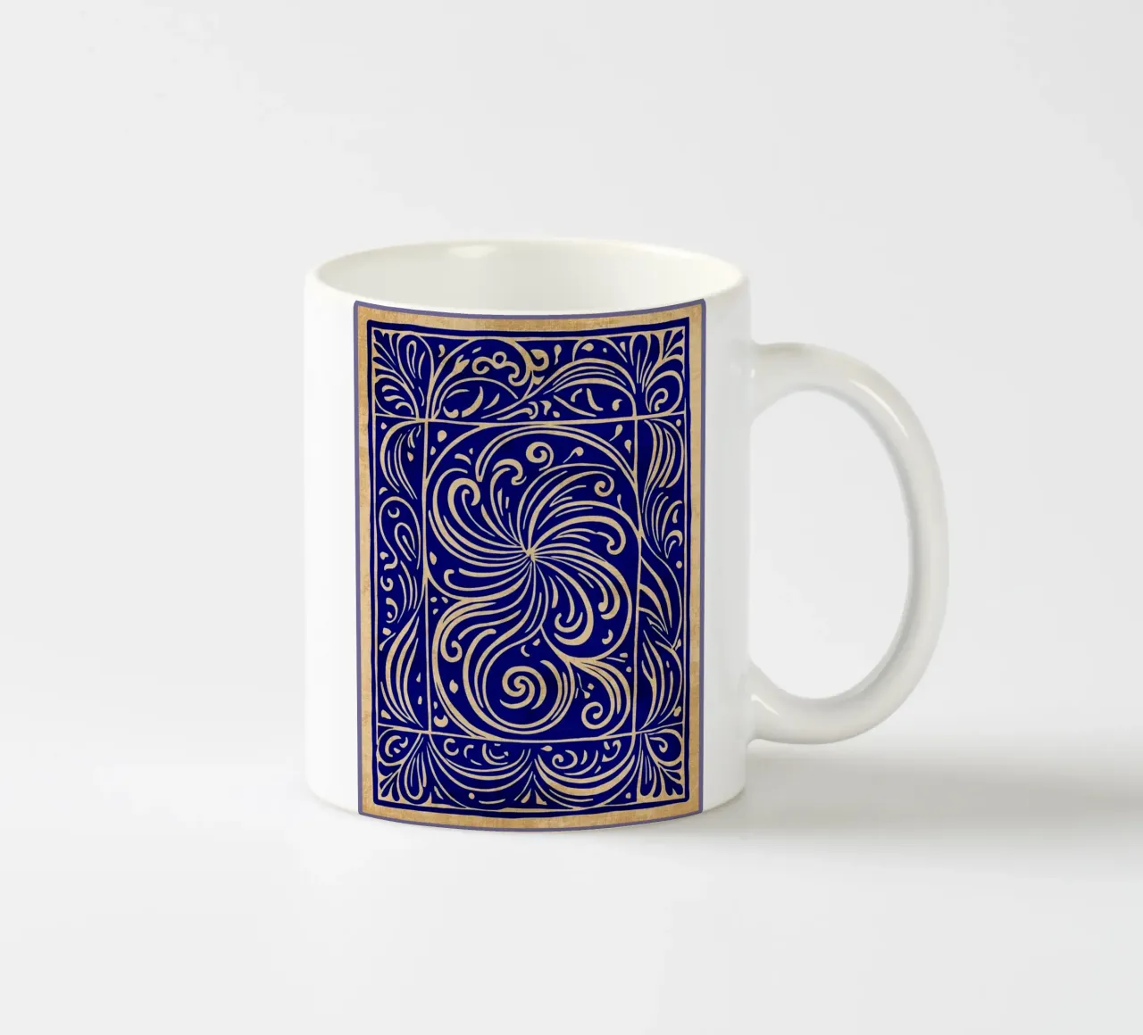 Arte astratta blu cobalto tazza in ceramica da DanielDesign