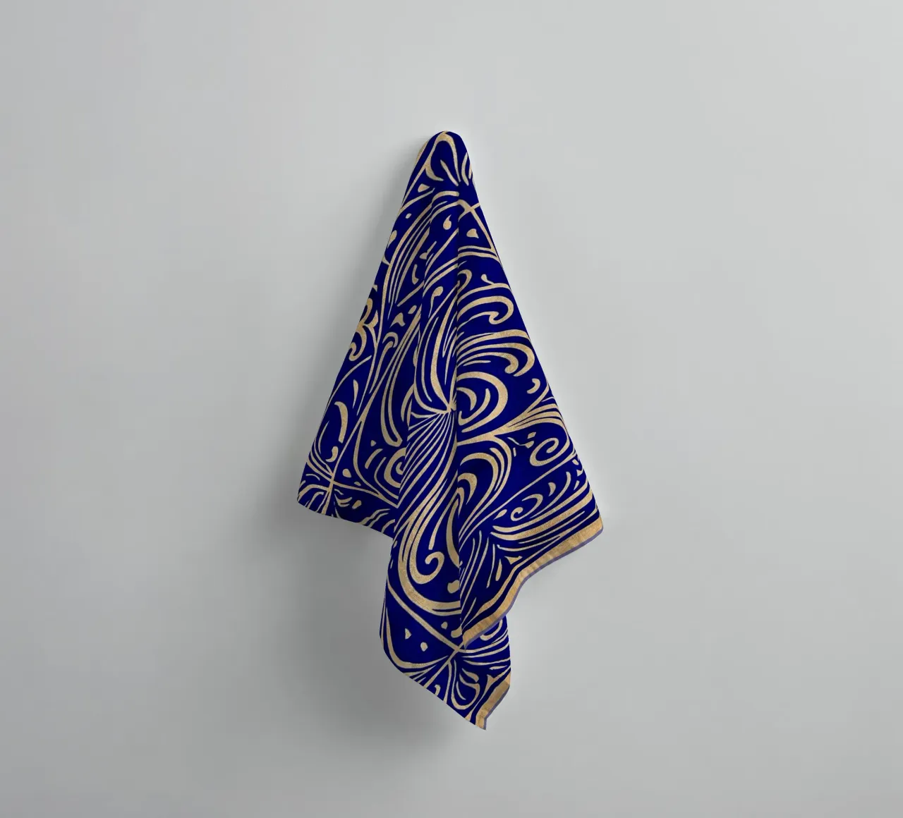 Art abstrait bleu cobalt serviette de bain de DanielDesign