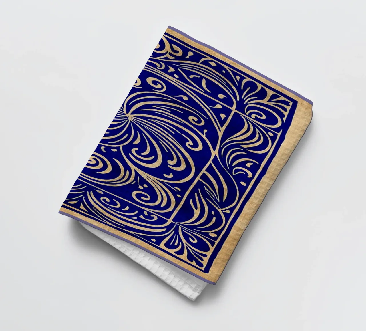 Art abstrait bleu cobalt torchon de DanielDesign