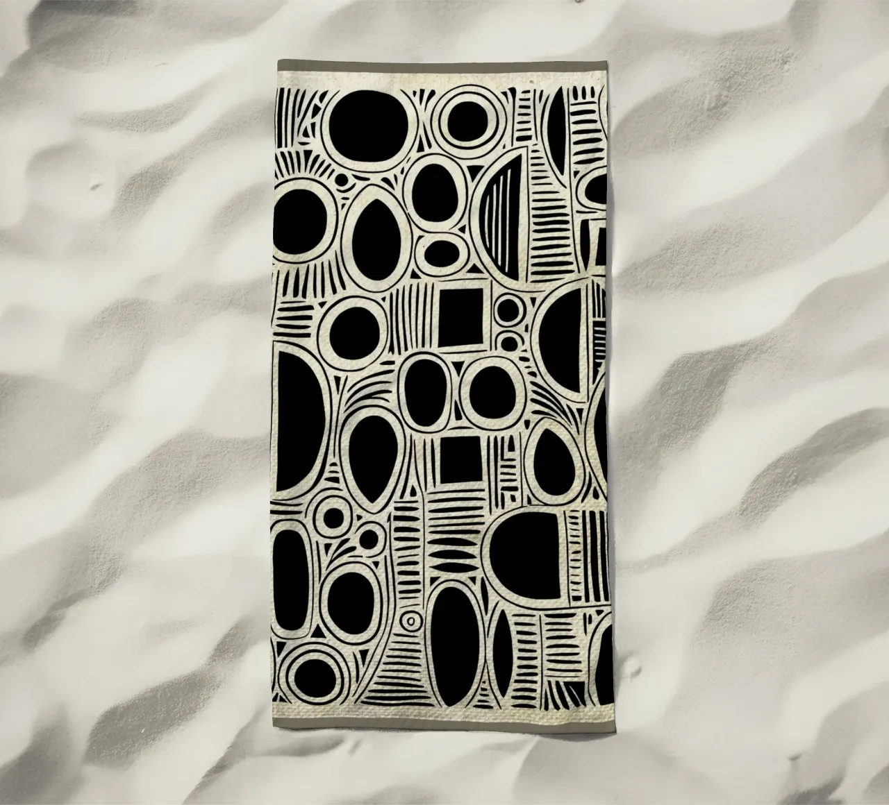Arte in bianco e nero telo mare da DanielDesign