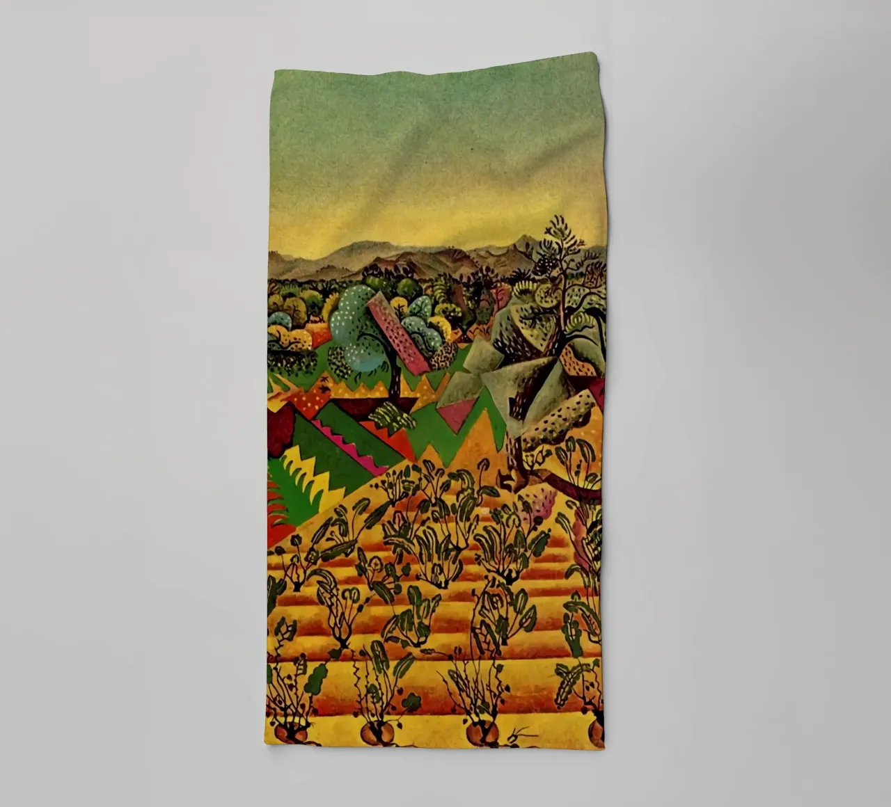 Joan MIRO Mont-roig-vigneti-e-olivo-albero asciugamano da bagno da Dixon-Gallery