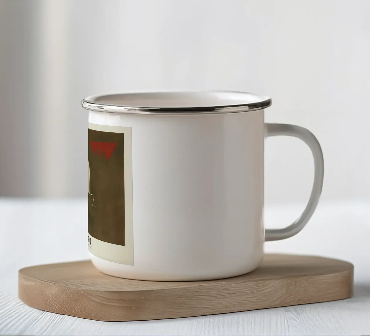Joan Miro Gemälde Gedicht Das Glück, meine Brünette zu lieben 1925-2 Emaille Tasse von Dixon-Gallery