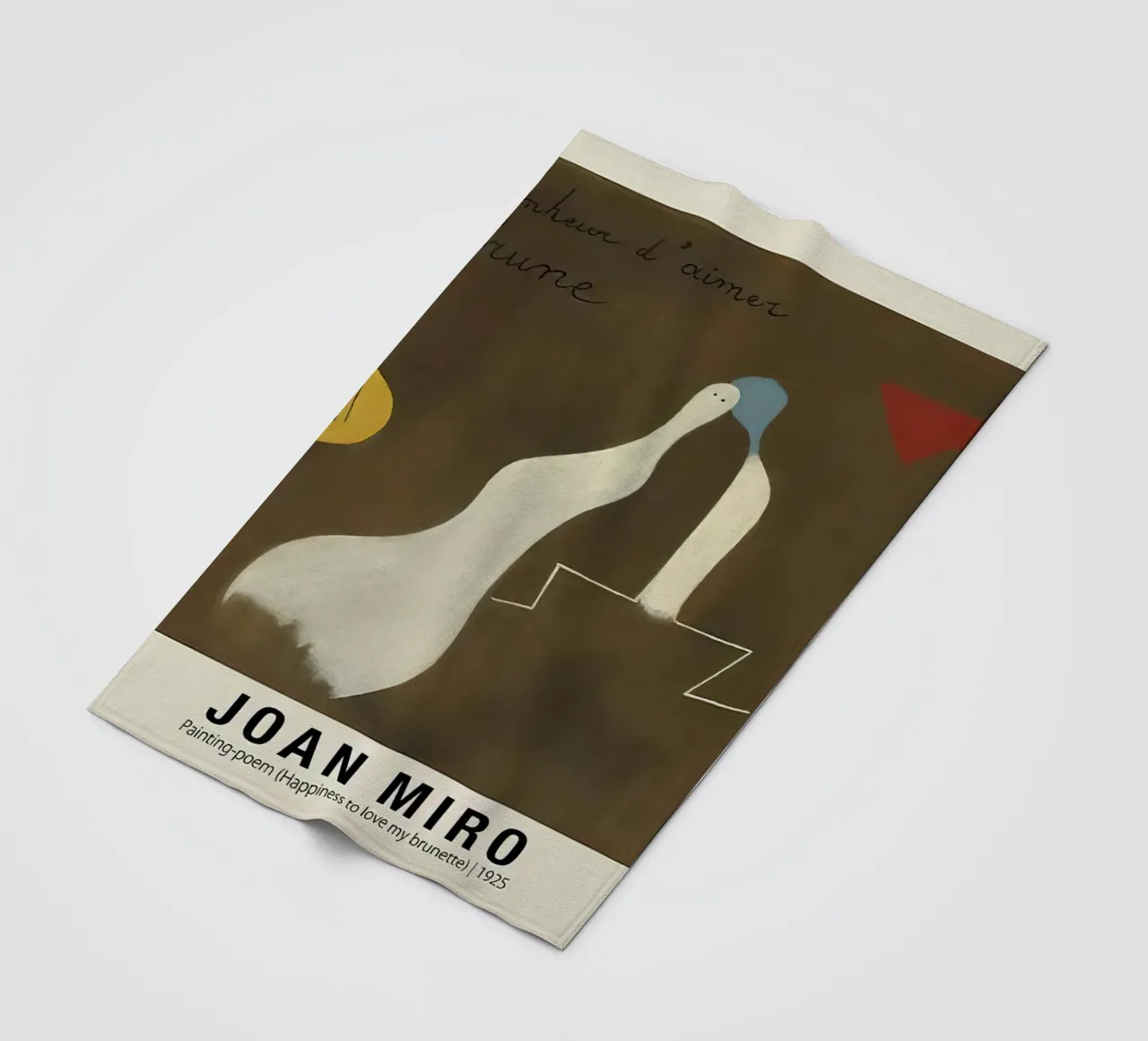 Joan Miro Gemälde Gedicht Das Glück, meine Brünette zu lieben 1925-2 Fleecedecke von Dixon-Gallery