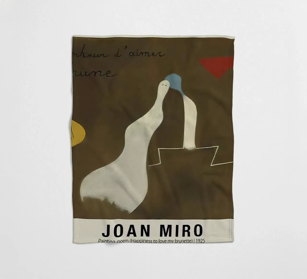 Joan Miro Gemälde Gedicht Das Glück, meine Brünette zu lieben 1925-2 Fleecedecke von Dixon-Gallery