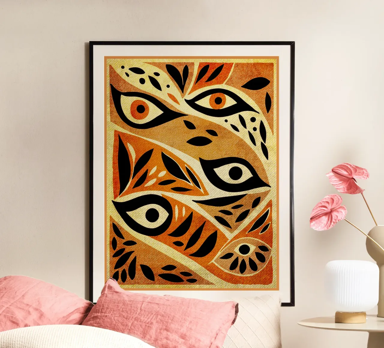 Abstracte wilde ogen hahnemühle van GaryStudio