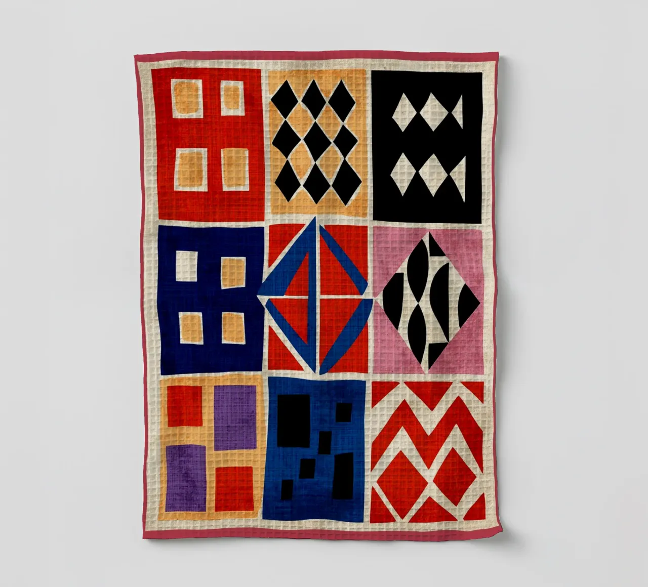 Abstract Retro Print tea towel by GaryStudio