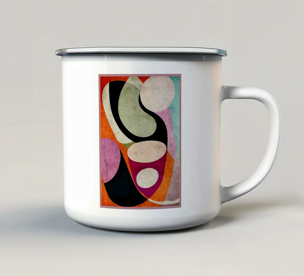 Forme astratte e moderne tazza in smalto da GaryStudio