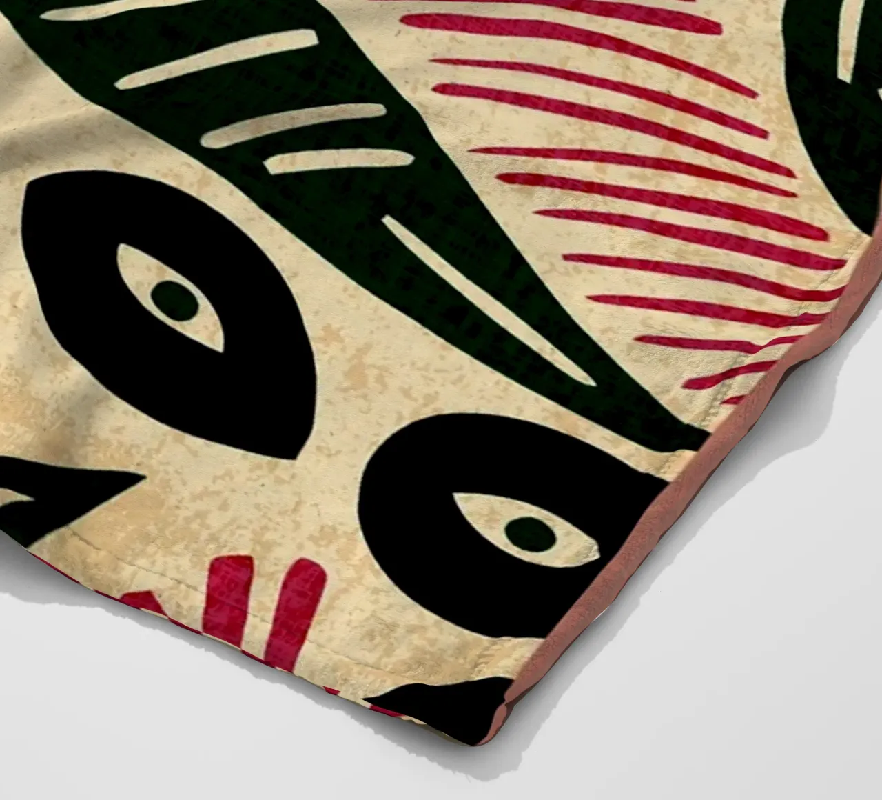 Abstract Eye and Leaf Pattern fleece blanket by GaryStudio