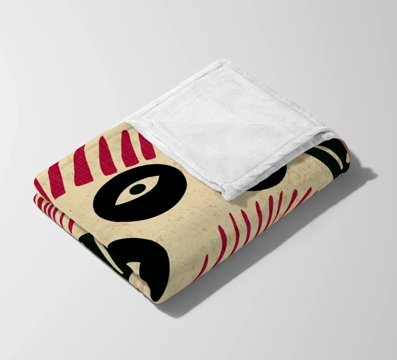 Abstract Eye and Leaf Pattern fleece blanket by GaryStudio