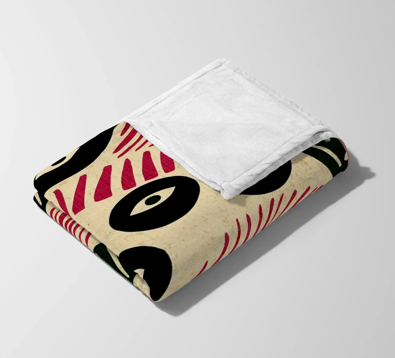 Abstract Eye and Leaf Pattern fleece blanket by GaryStudio