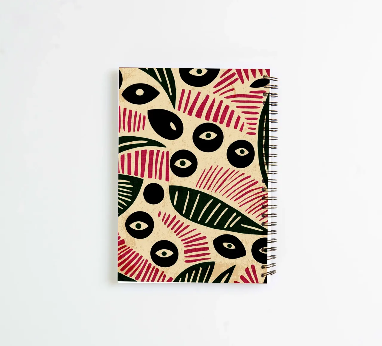 Abstract Eye and Leaf Pattern spiral notebook by GaryStudio