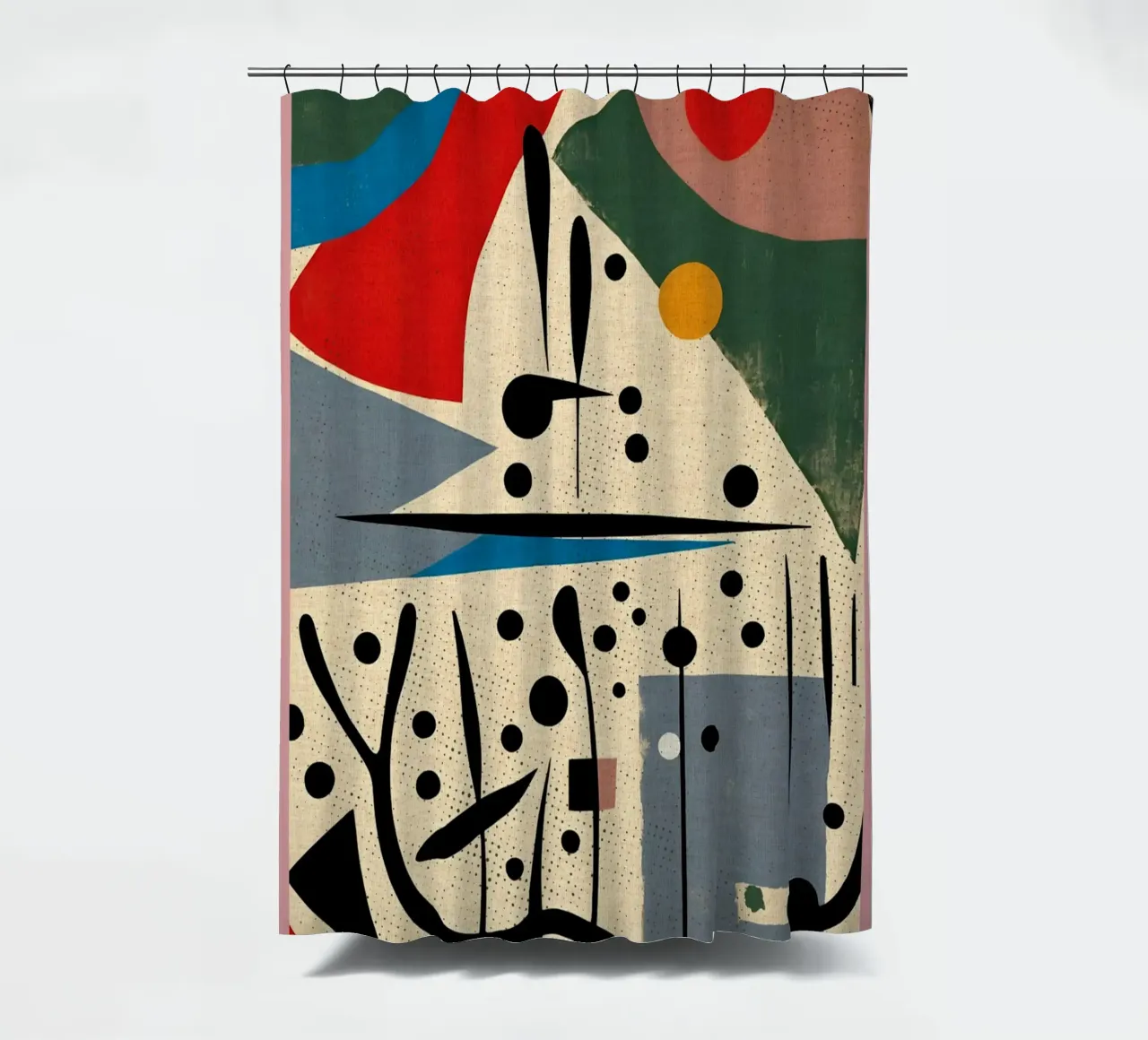 Abstract Art with Circles and Lines shower curtain by GaryStudio