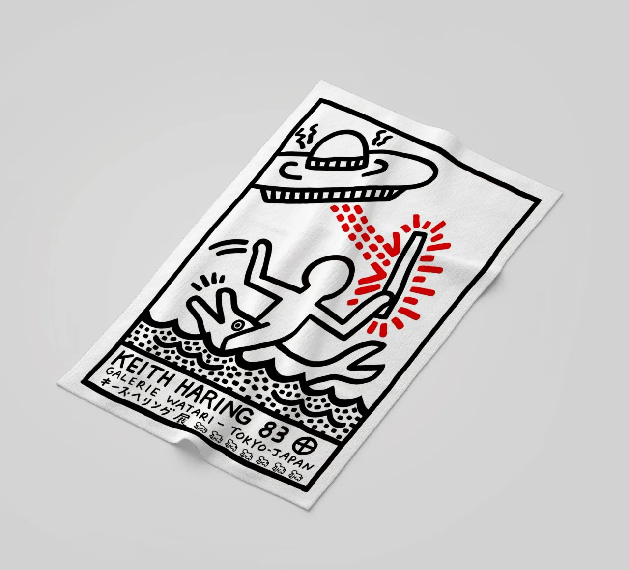 Keith Haring Galerie Watari 1983 telo mare da Sebastian shop