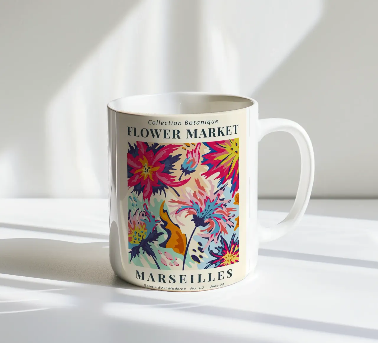 Mercato dei fiori di Marsiglia tazza in ceramica da TekleDawit