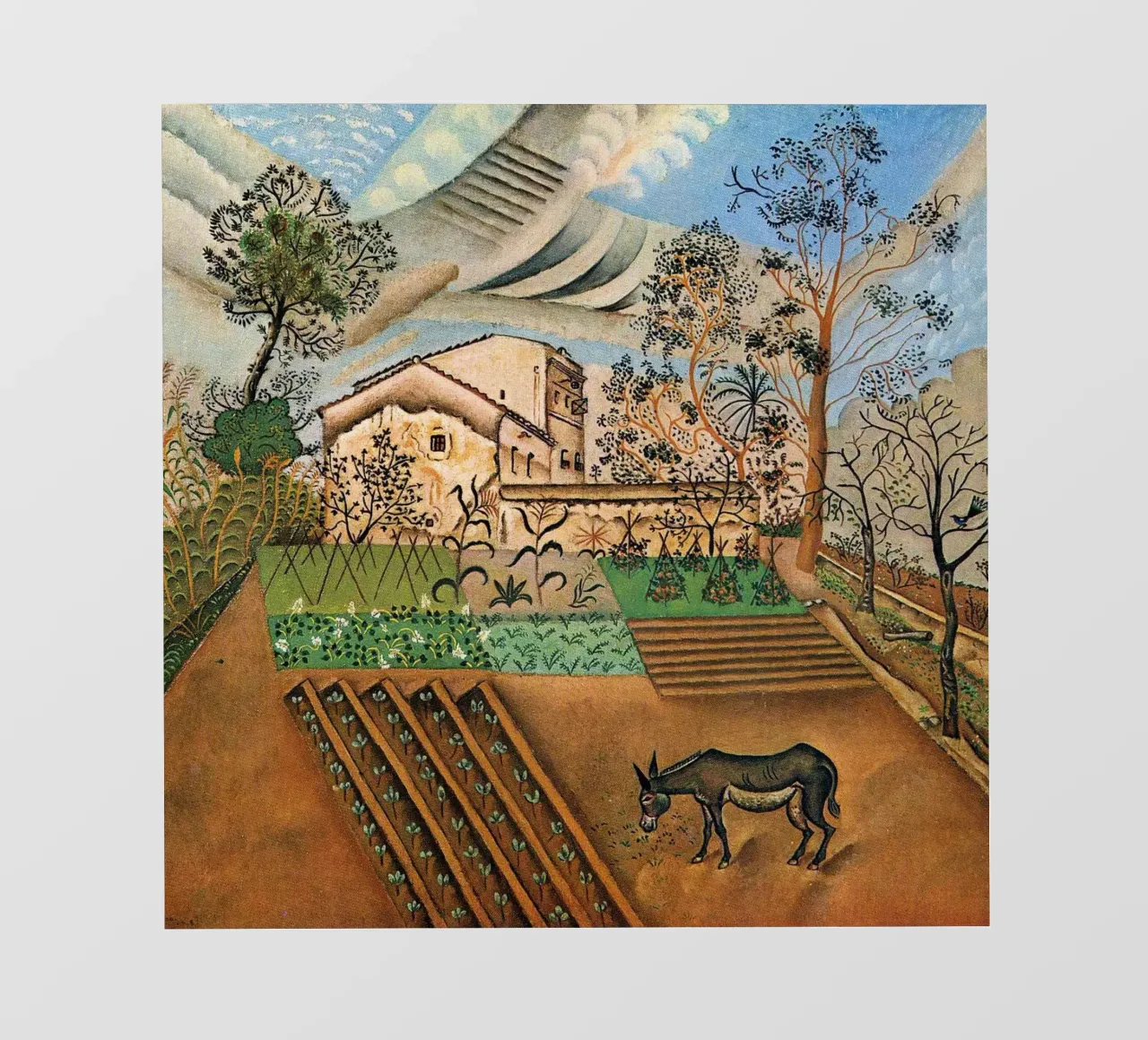 L'orto con l'asino di Joan Miro telo in pvc da Dixon-Gallery