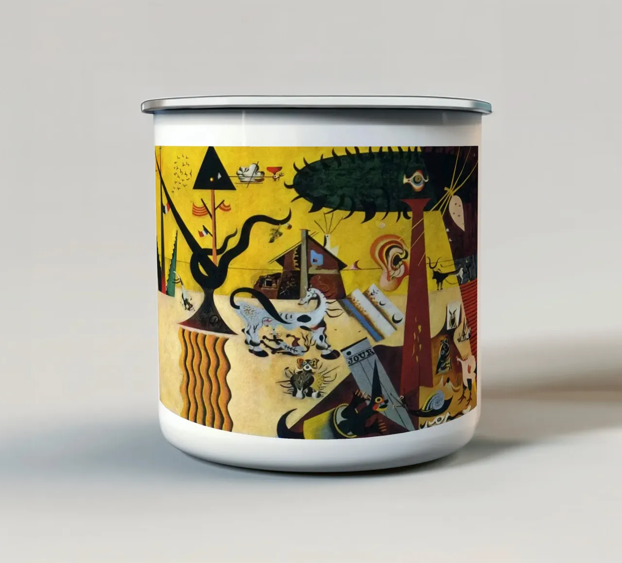 Il campo coltivato di Joan Mirò tazza in smalto da Dixon-Gallery