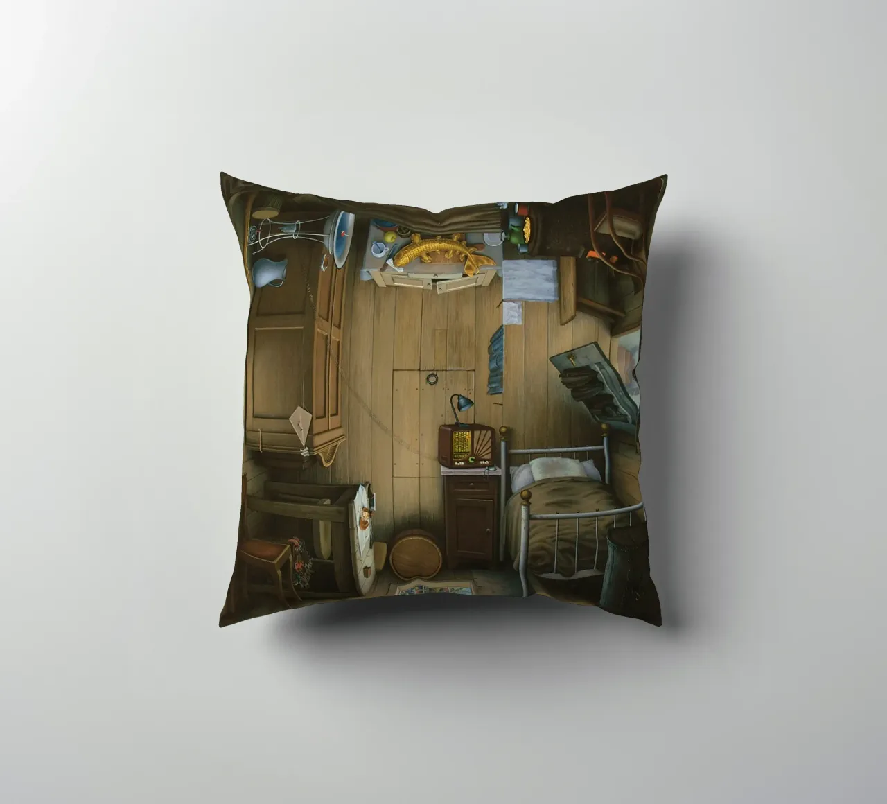 Bathyscaphe di Jacek Yerka cuscino da Trudeau Art Galley