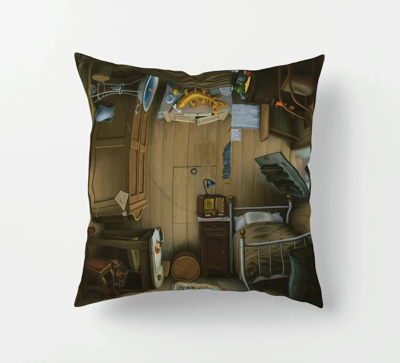 Bathyscaphe di Jacek Yerka cuscino da Trudeau Art Galley