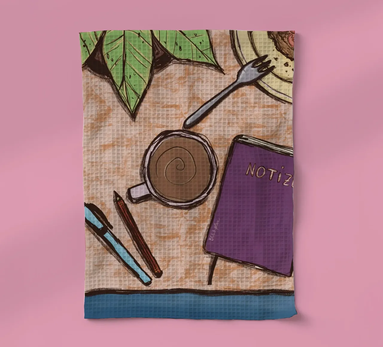 Pausa caffè canovaccio da cucina da Beeeplan