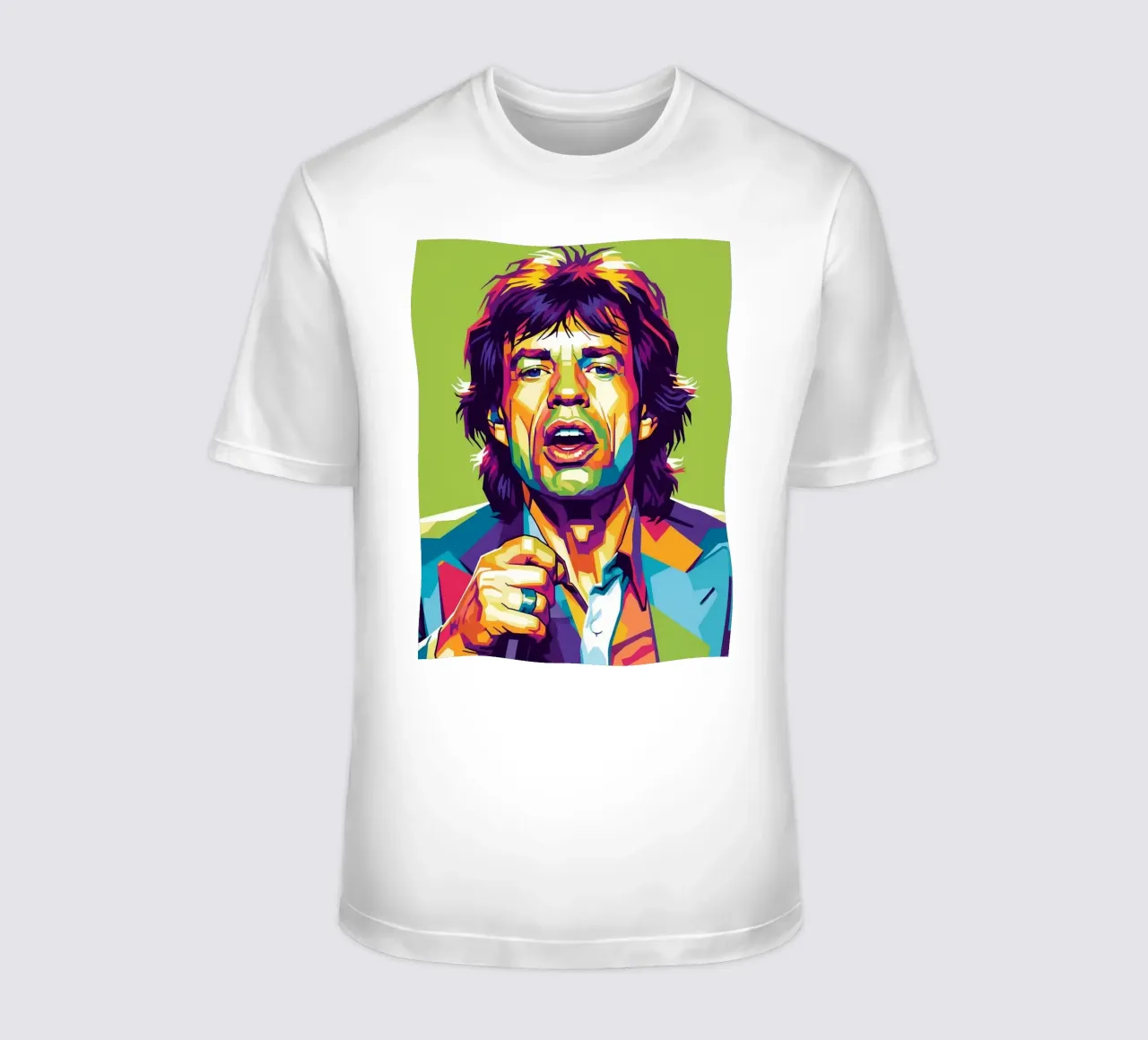 Mick Jagger iconic style t-shirt da Hantamrata