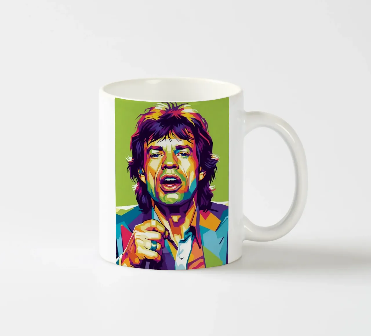 Mick Jagger iconic style tazza in ceramica da Hantamrata