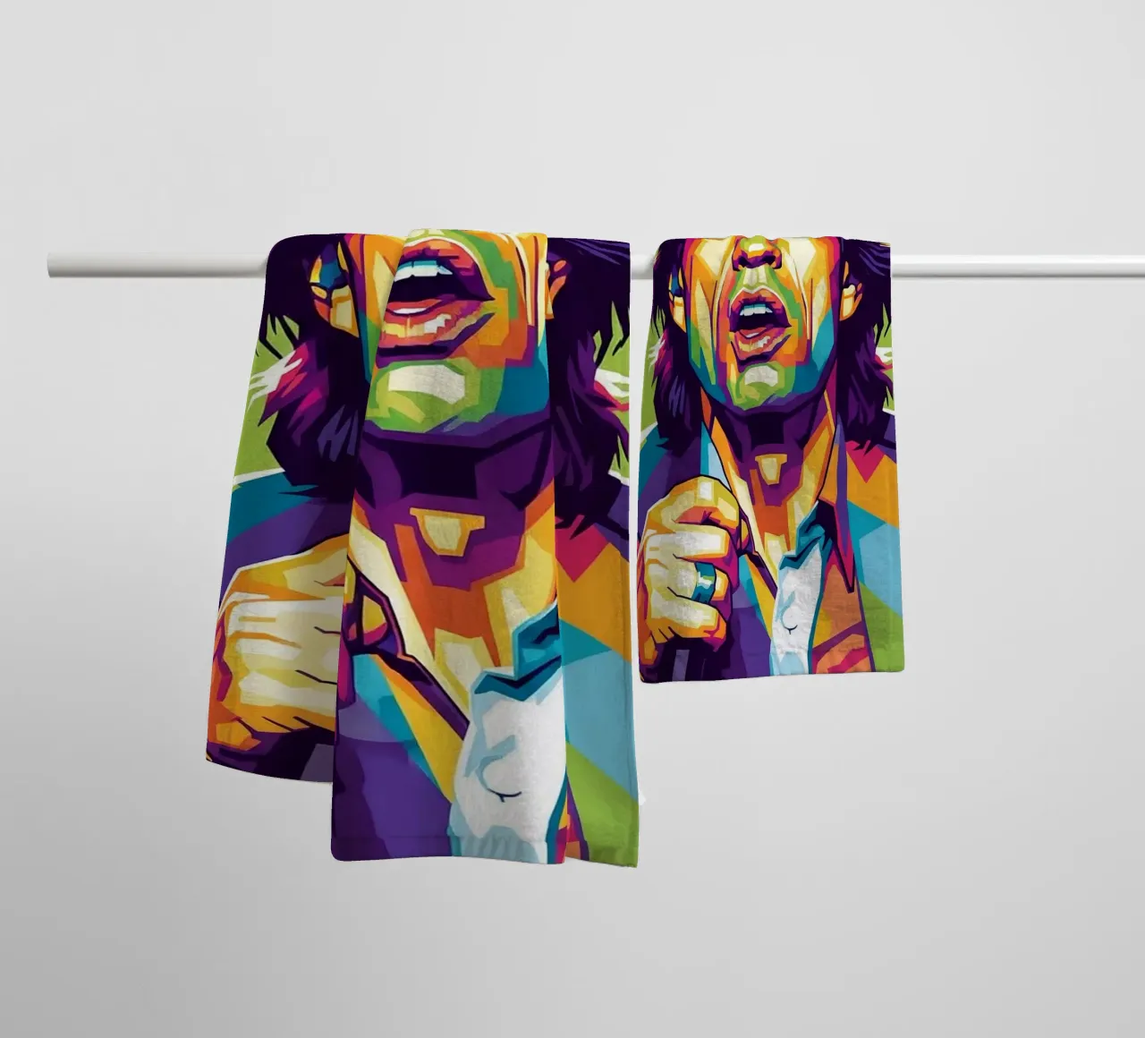 Mick Jagger iconic style asciugamano da bagno da Hantamrata