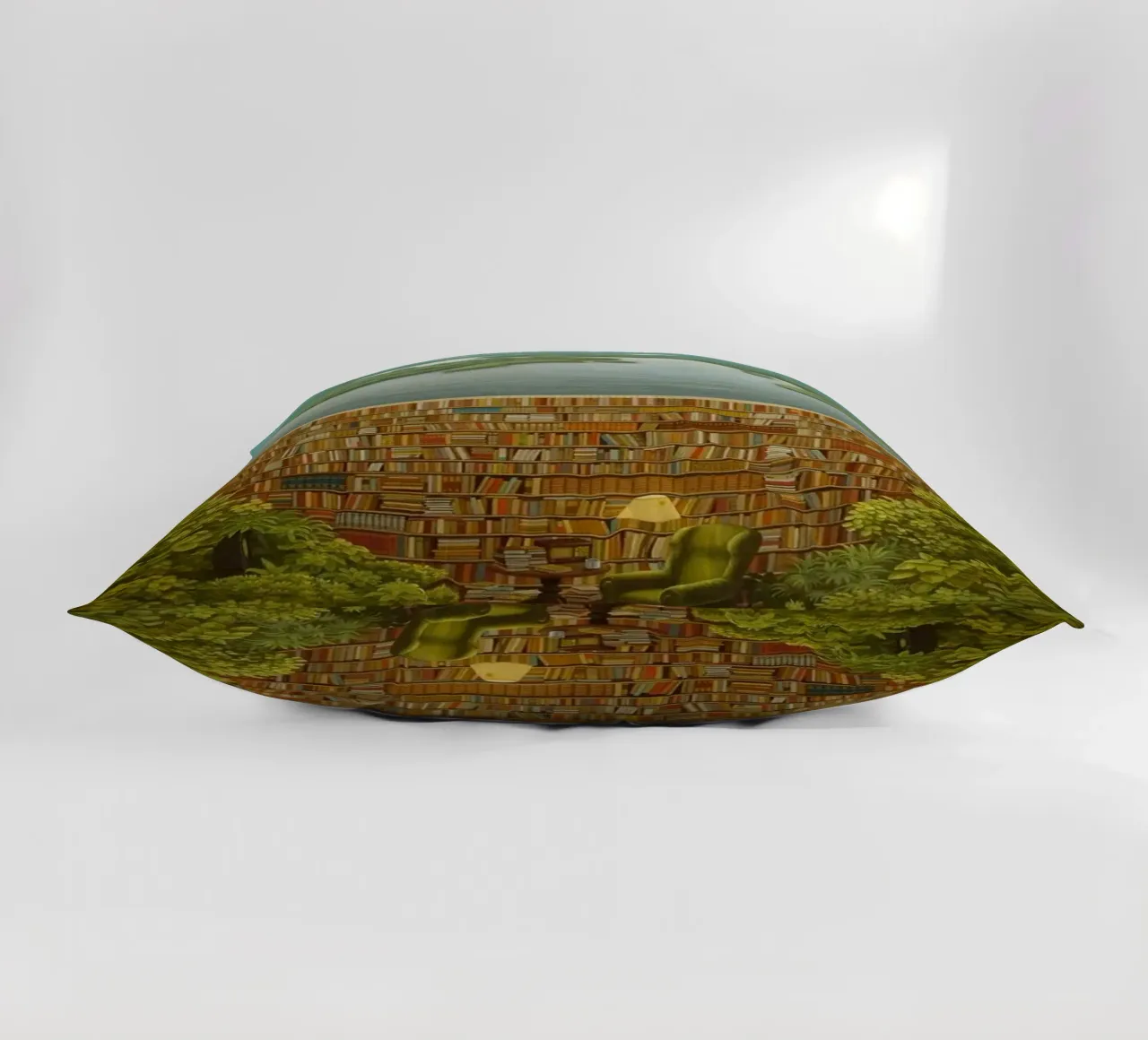 Bible Dam By Jacek Yerka decorative cushion by Trudeau Art Galley