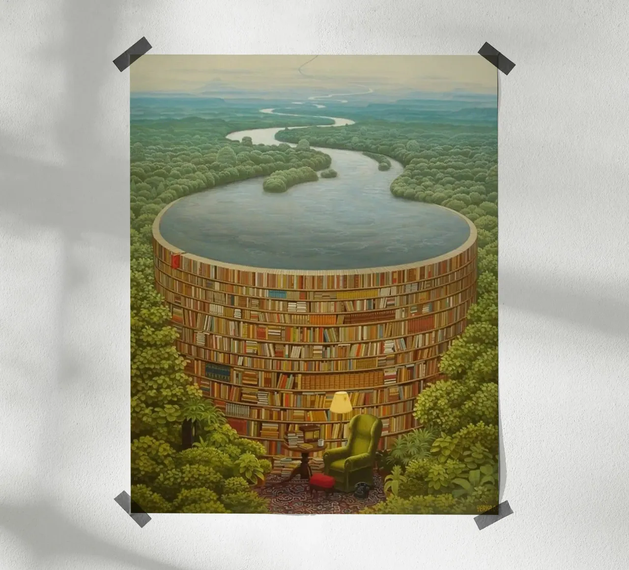 Bible Dam By Jacek Yerka hahnemühle by Trudeau Art Galley
