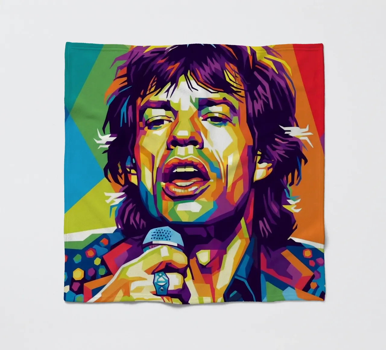 Mick Jagger style coperta in pile da Hantamrata