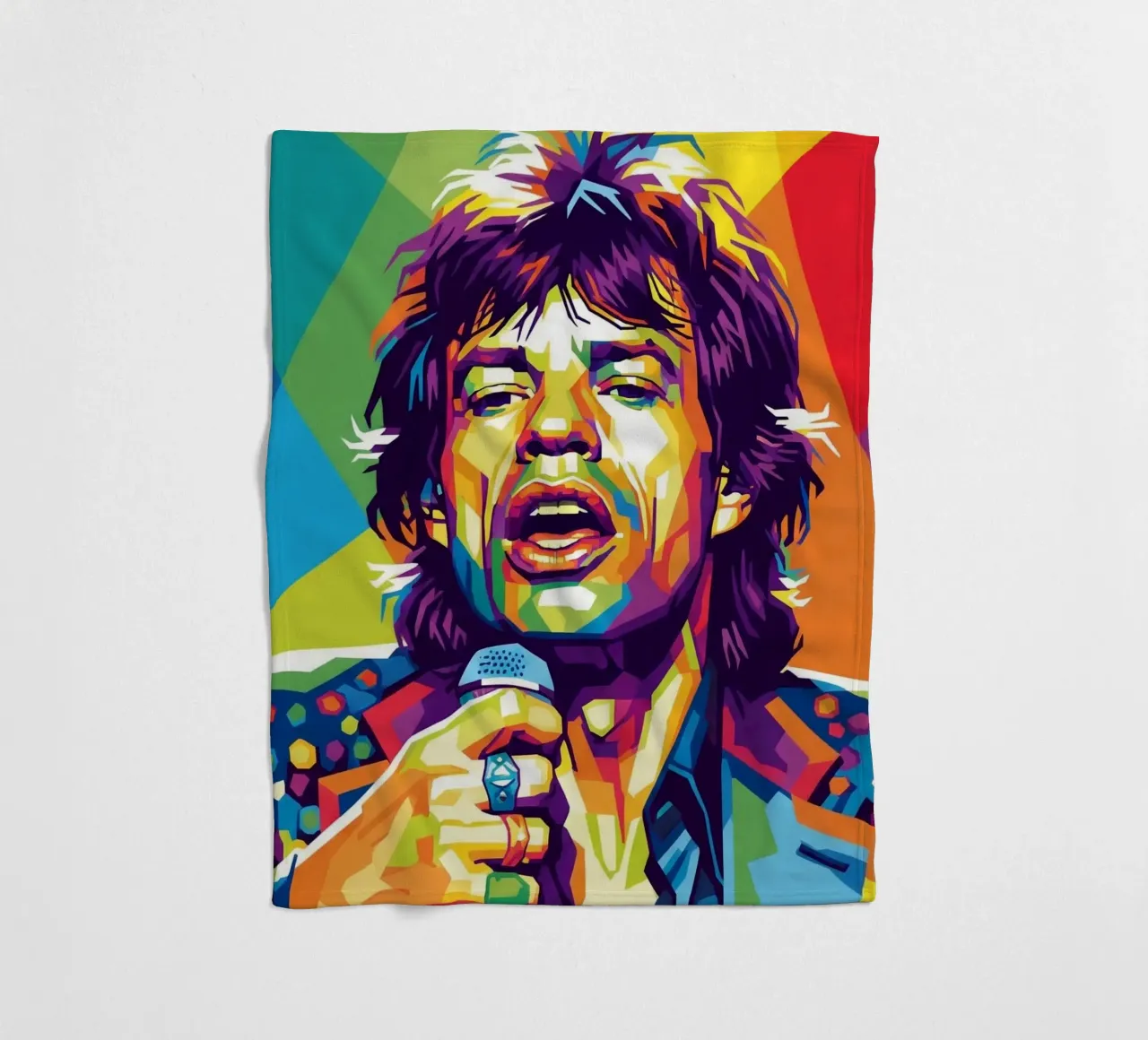 Mick Jagger style coperta in pile da Hantamrata