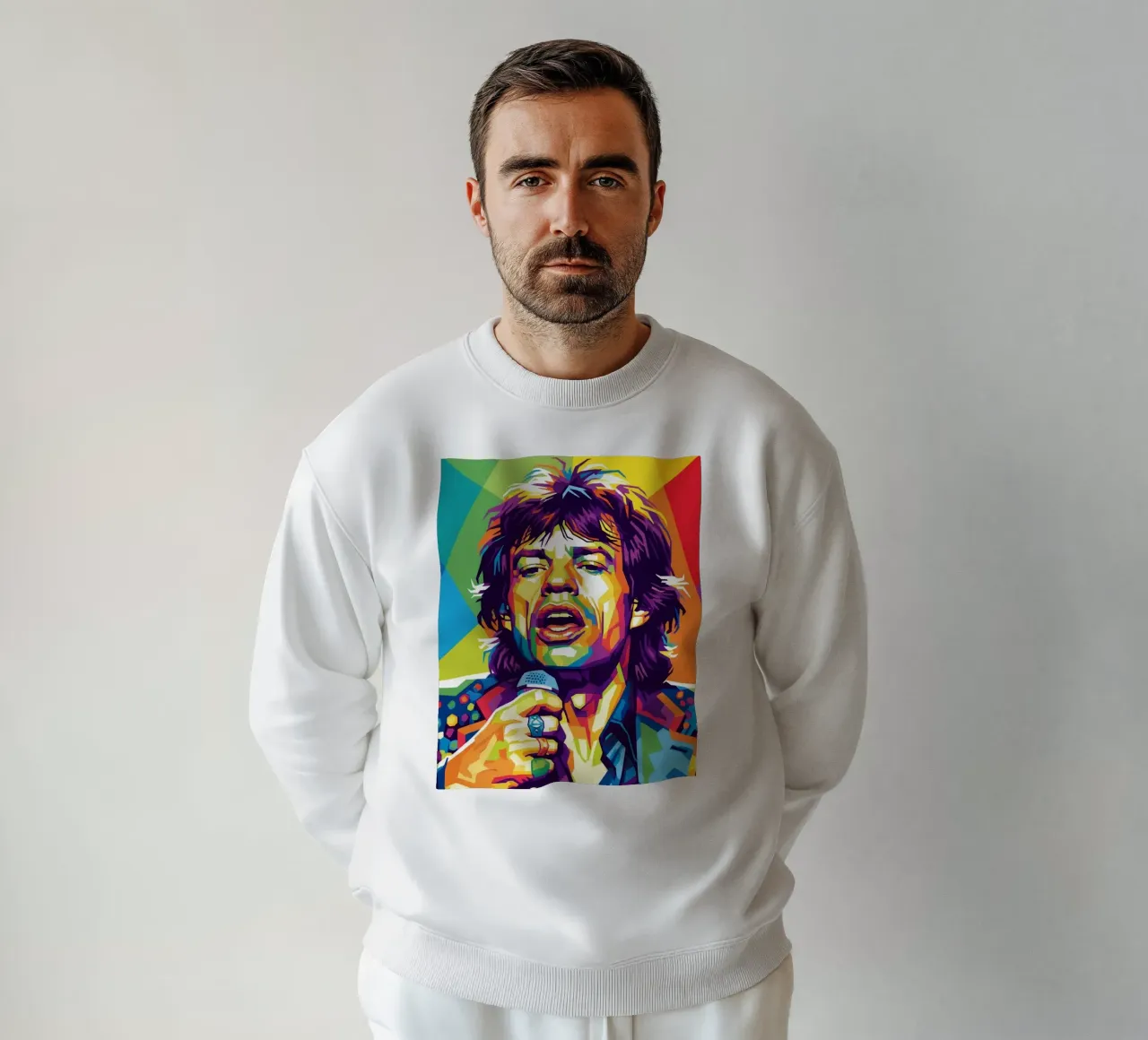 Mick Jagger style felpa da Hantamrata