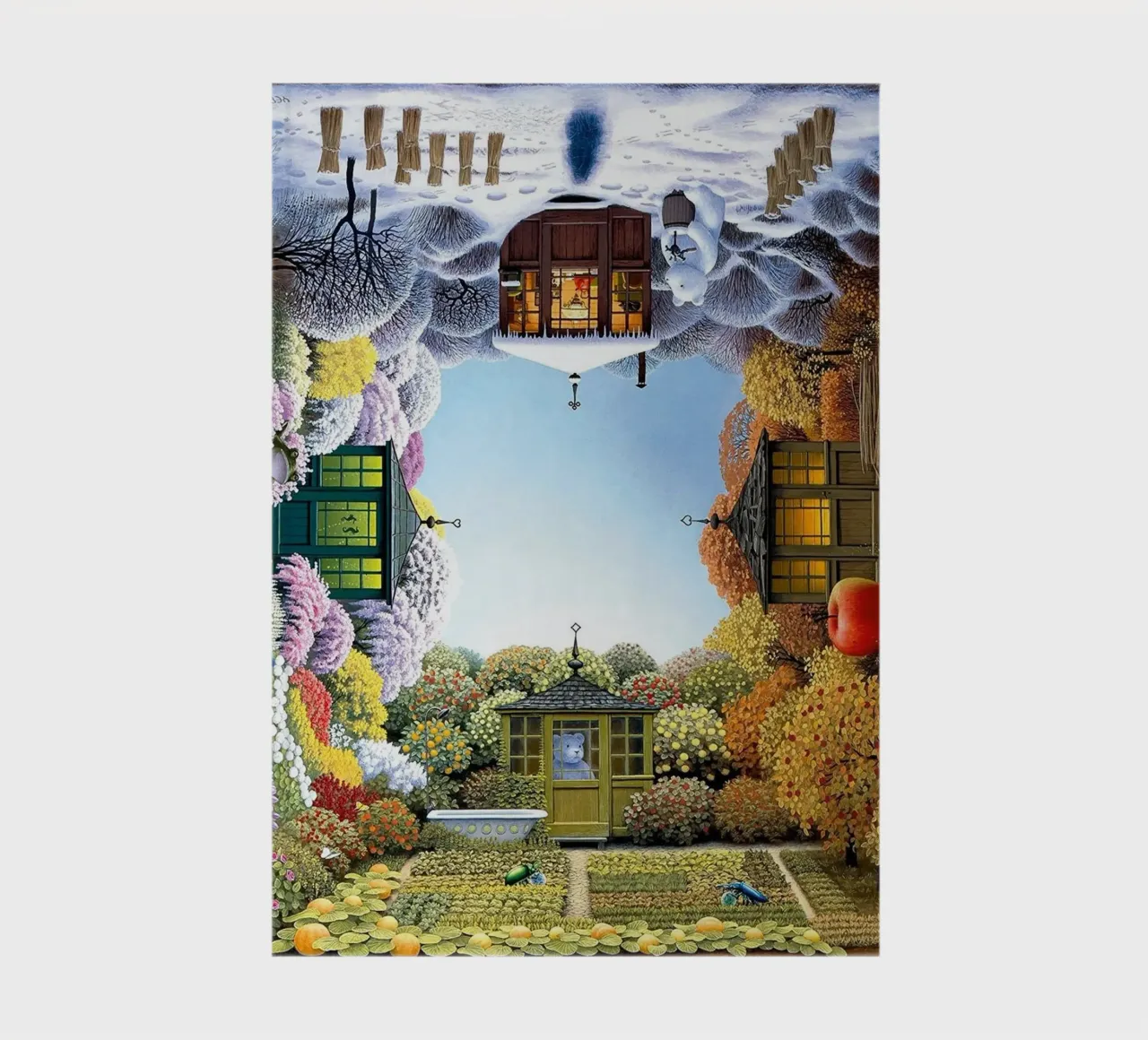 Colorful on each different season By Jacek Yerka notebook by Trudeau Art Galley