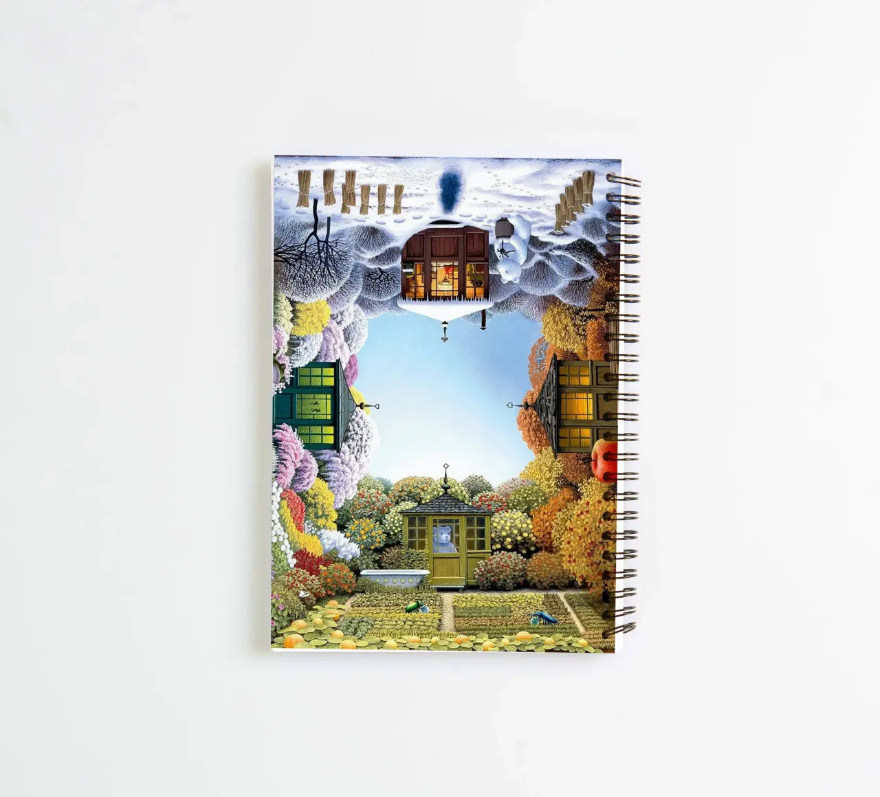 Colorée à chaque saison Par Jacek Yerka carnet à spirale de Trudeau Art Galley